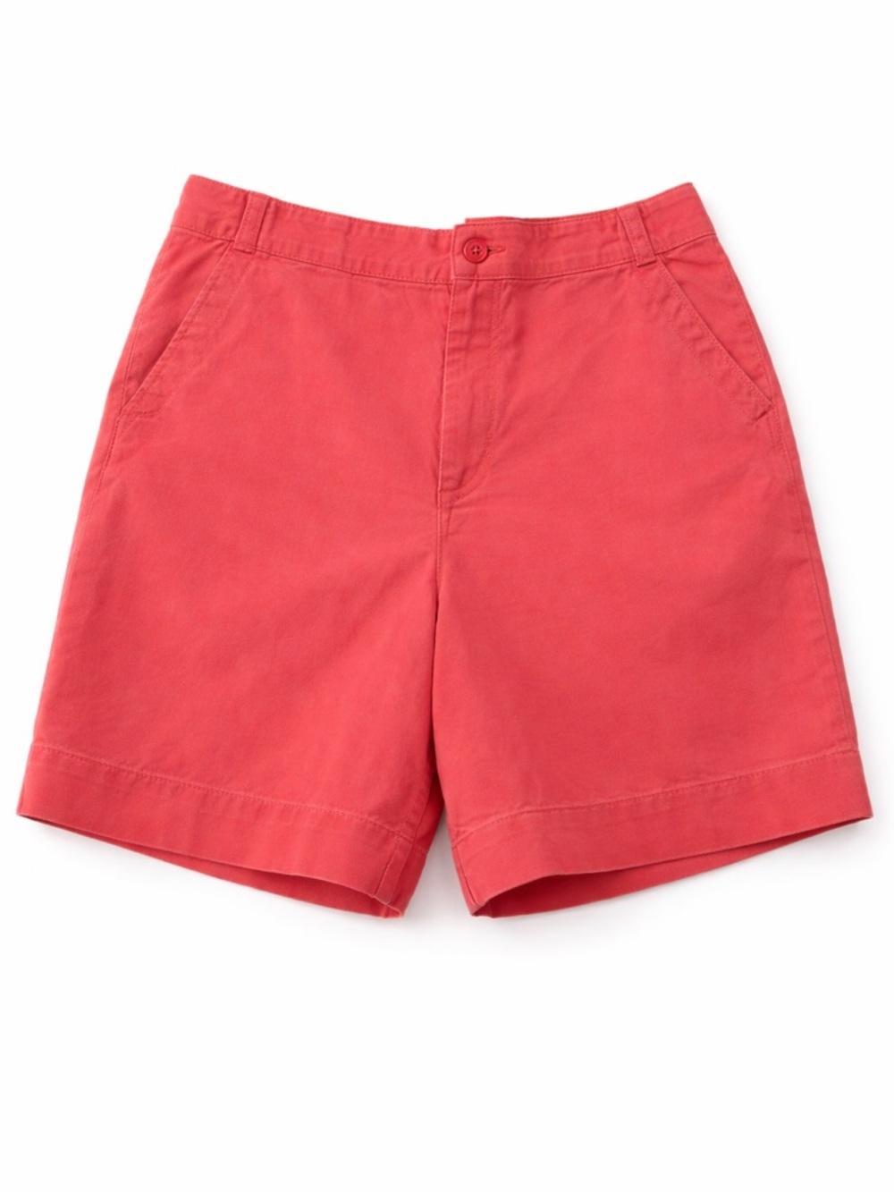 Talbots Coral Red Cotton Chino Shorts